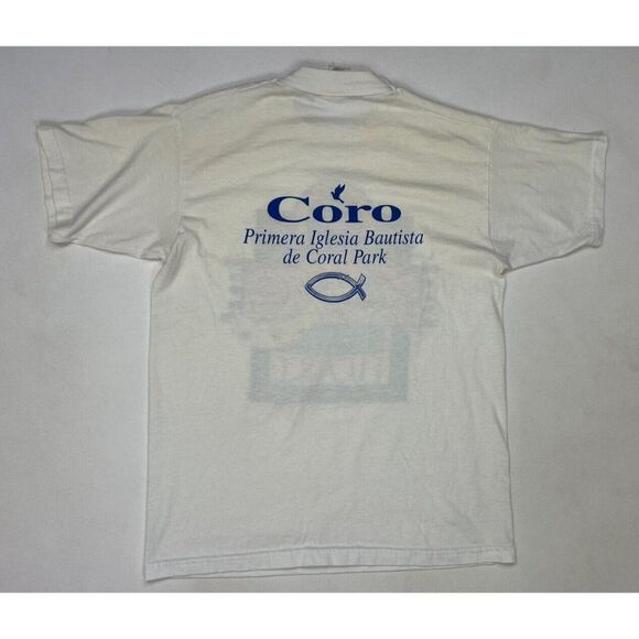 VINTAGE Jesus Puts A Song In My Heart 1997 T-shirt Women Medium God Religion - Picture 5 of 8